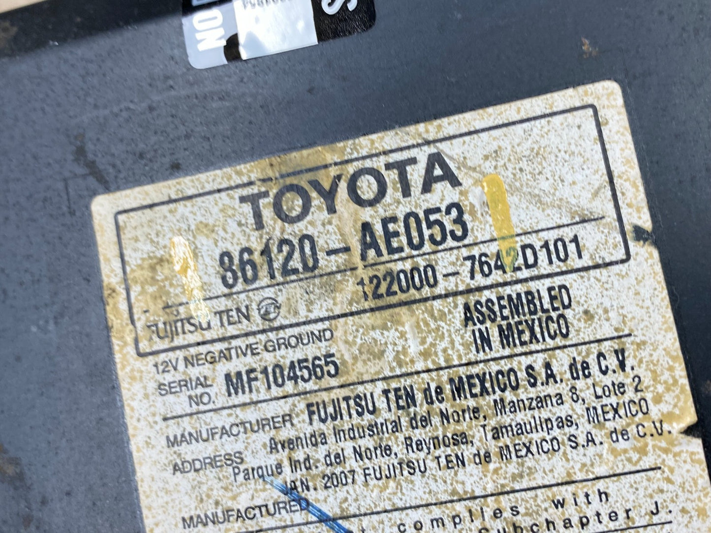 2004 to 2010 Toyota Sienna AM FM CD WMA Mp3 Radio Receiver Oem AB8992 DG5
