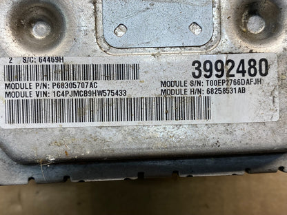 2016 2017 Jeep Cherokee 200 Engine Computer ECU ECM PCM AG9355 DG2