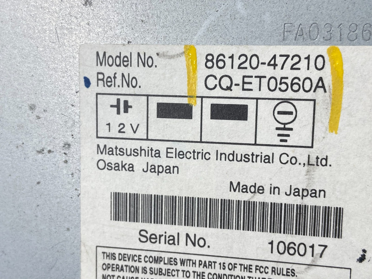 2006 to 2009 Toyota Prius OEM Radio AM/FM CD Player Oem X6193 DG6