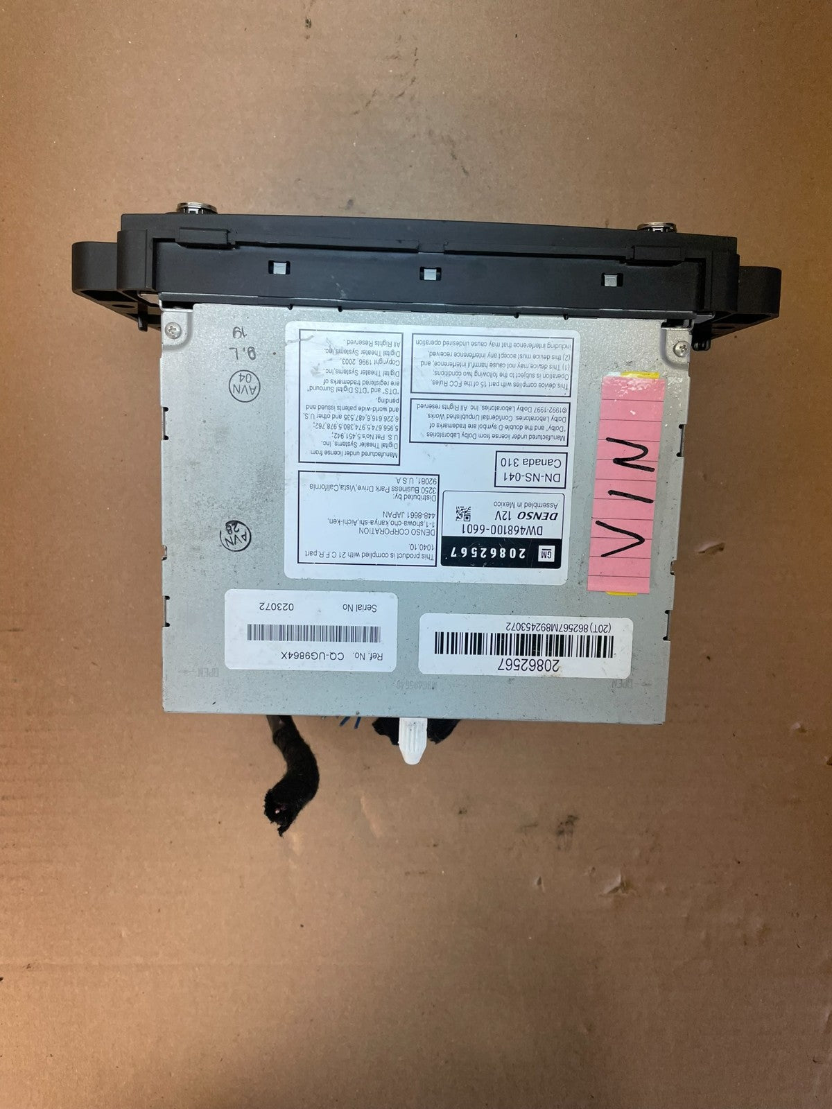 2007 to 2014 Chevrolet GMC Cadillac Radio Navigation Screen Display ai0576 DG7
