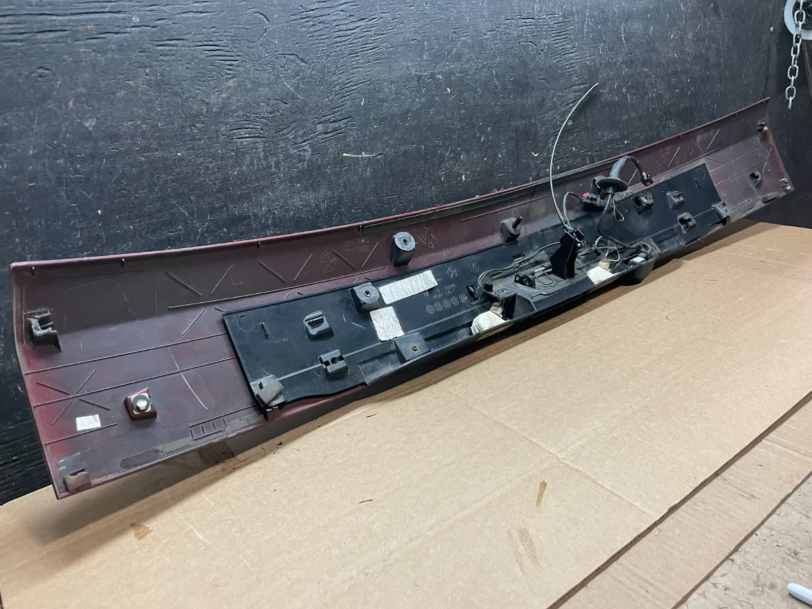 2011 to 2018 Dodge Grand Caravan Tail Gate Trim Molding W/O Camera OEM Y9251 DG10