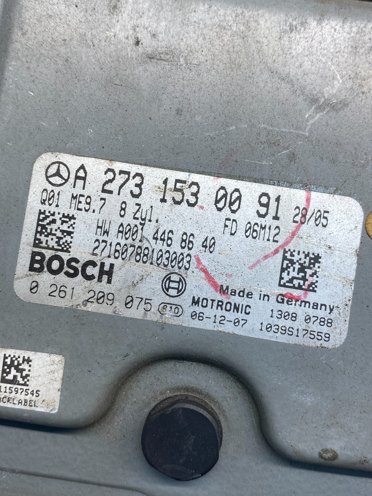 2007 to 2012 Mercedes GL450 ECM ECU Engine Control Module AH5030 DG2