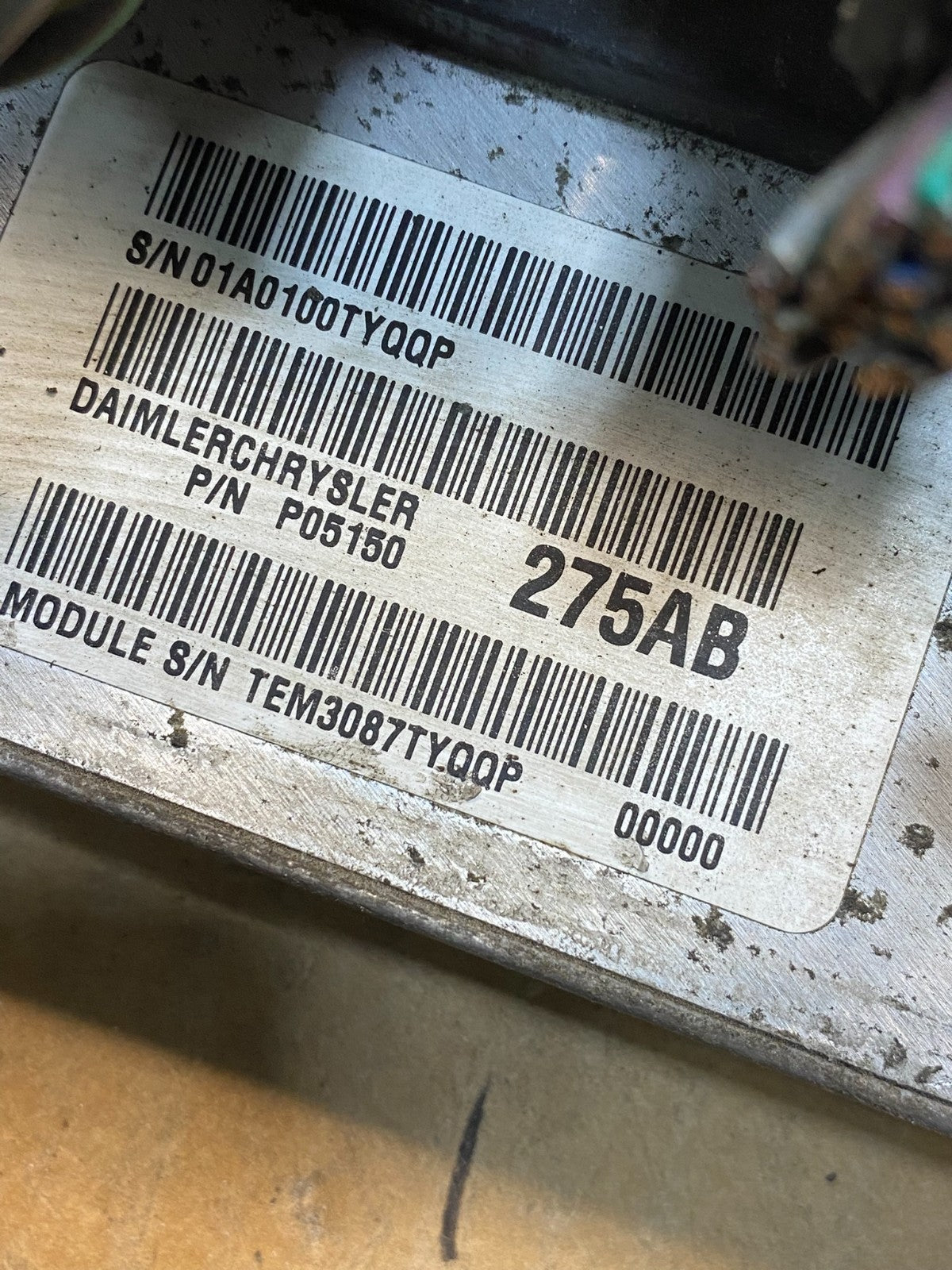 2008 Jeep Wrangler 3.8L Engine Control Module ECU ECM AH5079 DG2