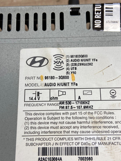 2011 to 2012 Hyundai Sonata Am Fm Cd Player Radio Receiver AH1515 DG5