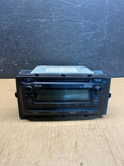 2012 to 2013 Toyota Prius Radio Single CD Player Receiver AG1609 DW0