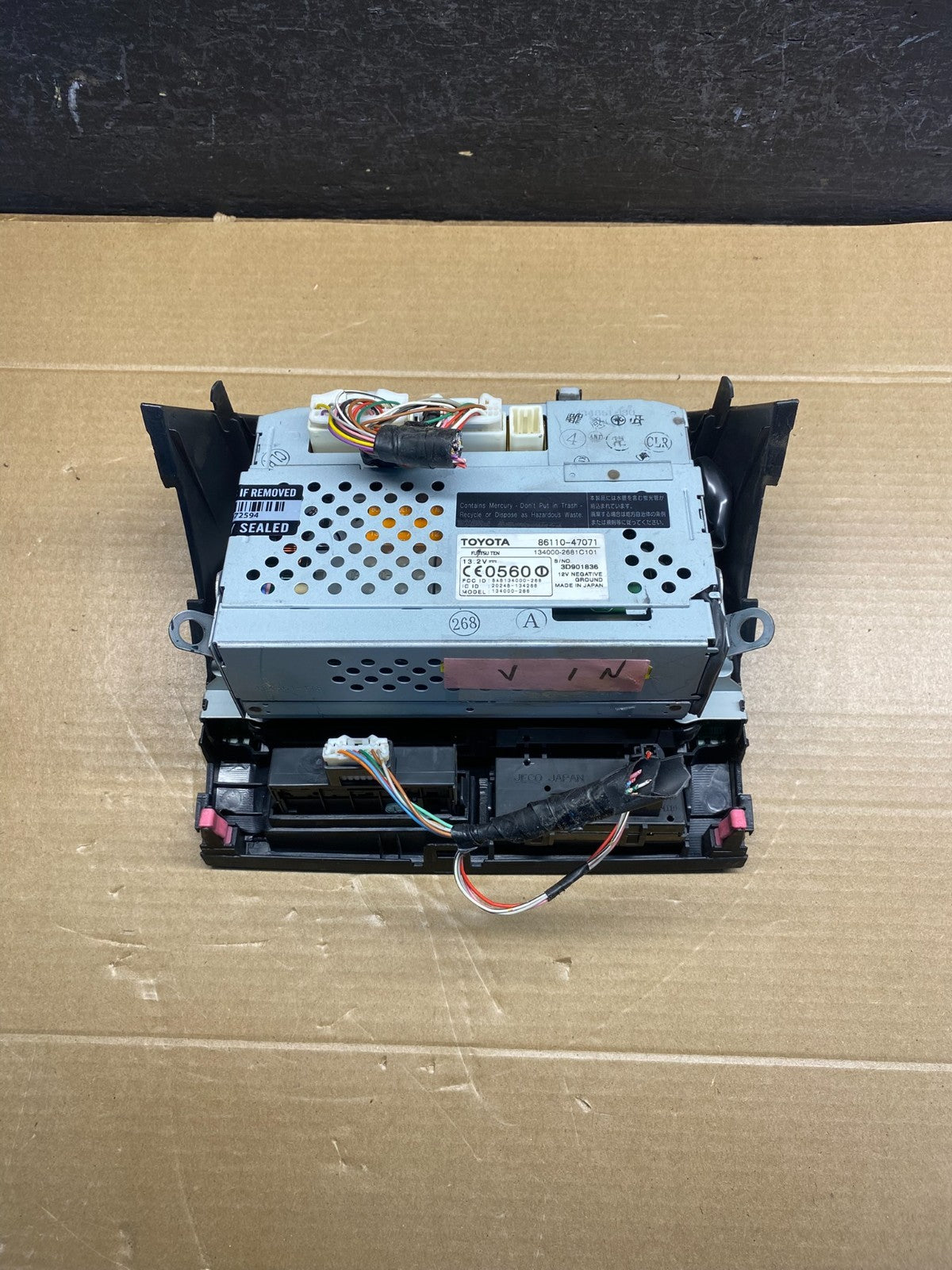 2004 to 2005 Toyota Prius Radio Stereo Receiver Screen Display ad6603 DG4