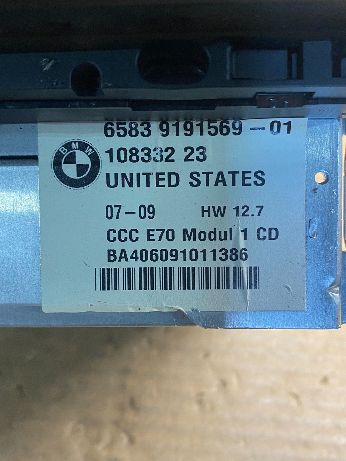 2007 - 2010 Bmw X5 Radio DVD CD Player AM/FM AF7849 DG6