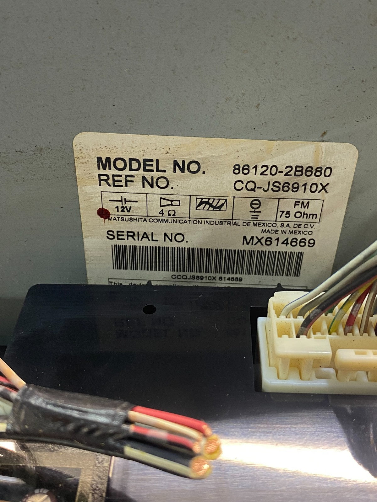 2001 to 2003 Toyota Highlander Climate Control Heater Radio Bezel AD1673 DG6