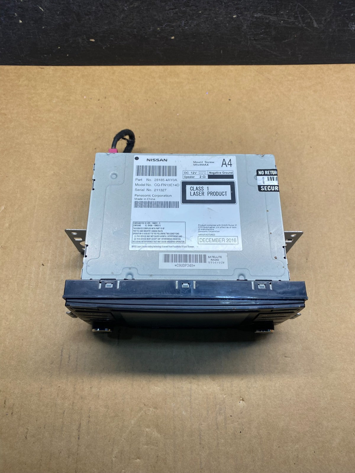 2015 2016 2017 Nissan Quest AM FM Radio Stereo CD Player Receiver AH4978 DG3