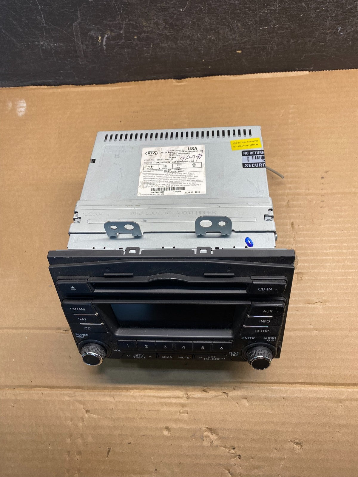 2011 2012 2013 Kia Optima Am Fm Cd Player Screen Radio Receiver AD7611 DG3