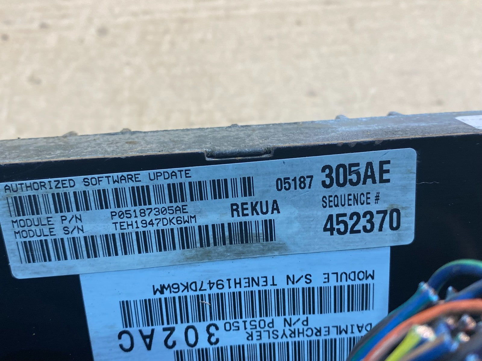 2008 Jeep Grand Cherokee Commander 3.7 Engine Computer ECU p05187305af AF7660 DG2