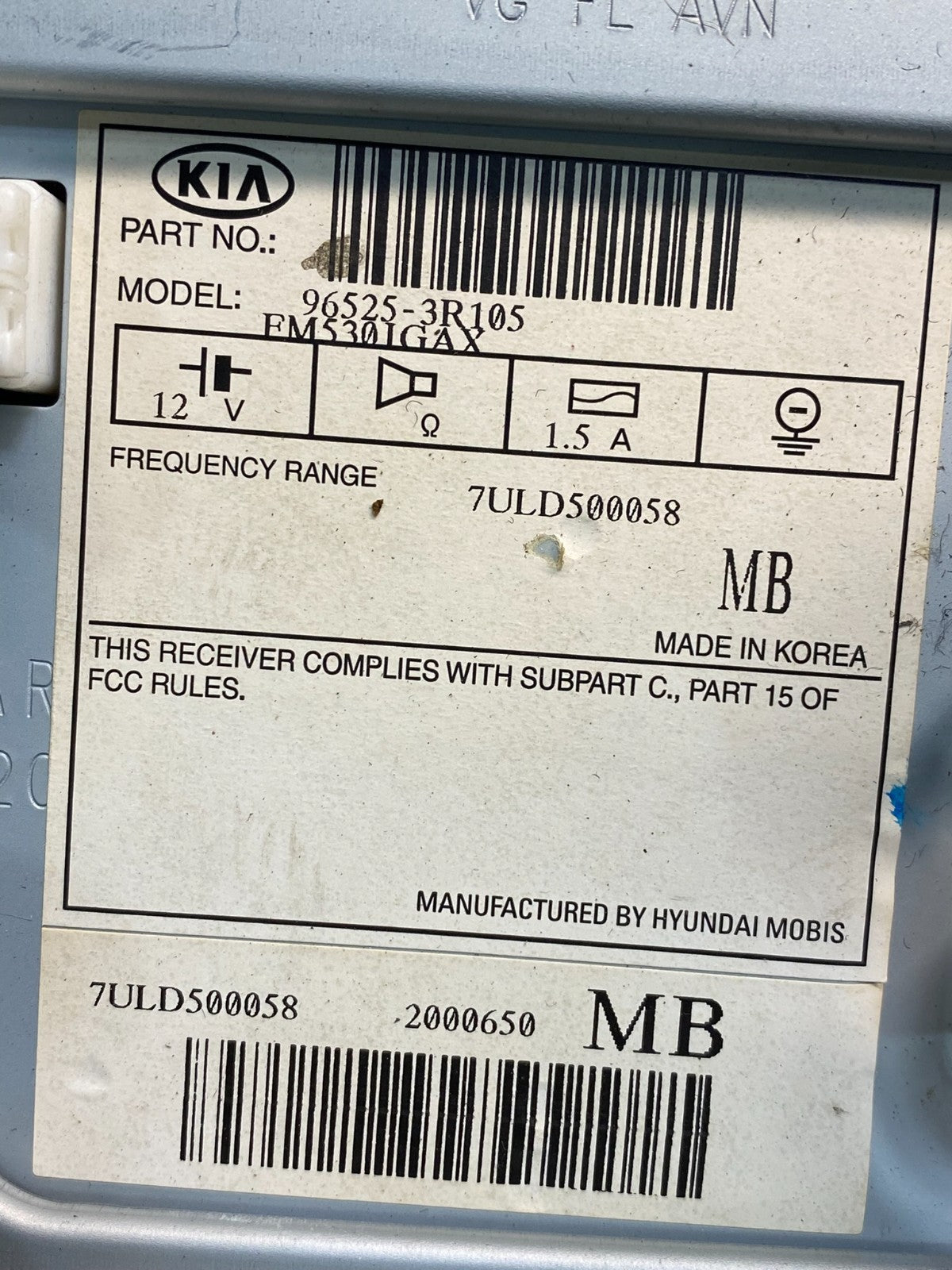 2014 2015 Kia Cadenza Am Fm Cd Player Radio Receiver AI9691 DG5