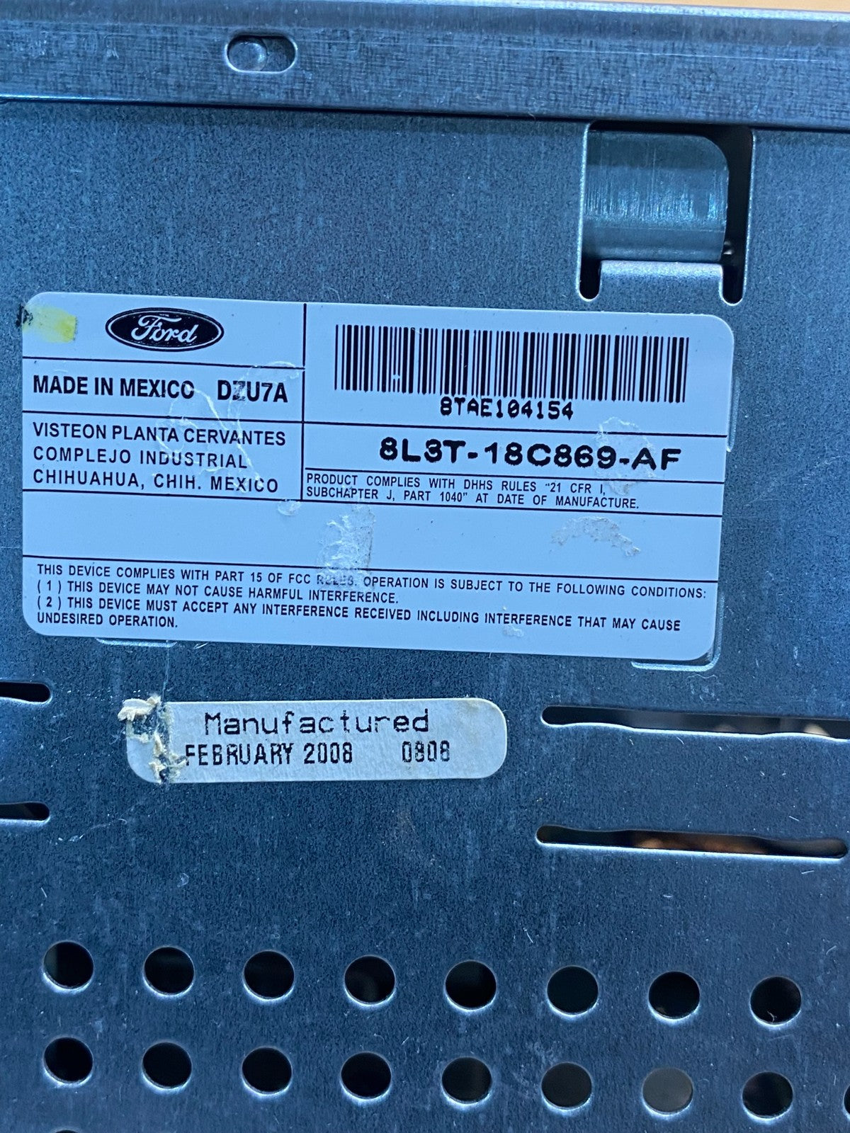 2004 to 2008 Ford F-150 AM/FM CD Stereo Radio Head 8l3t-18c869-af AF42256