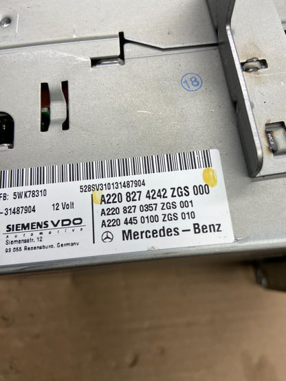 2004 2005 2006 Mercedes S430 S500 Radio Navigation Screen Display AG8607 DG5