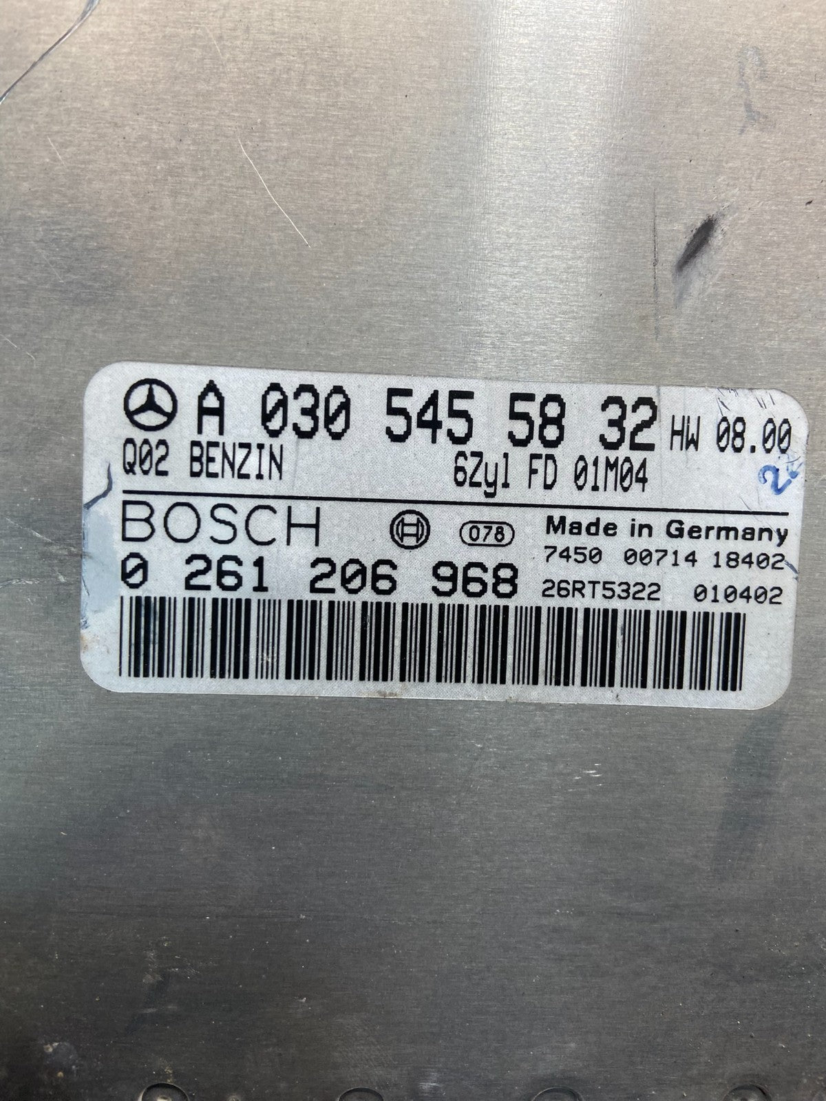1998 - 2002 Mercedes E320 ABS ESP Control Module A0305455832 ae4671 DG2