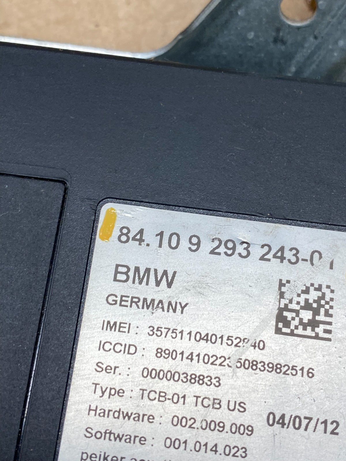 2011-2016 BMW 535i 535 550 Control Module Computer Telematics OEM Z0035 DG5