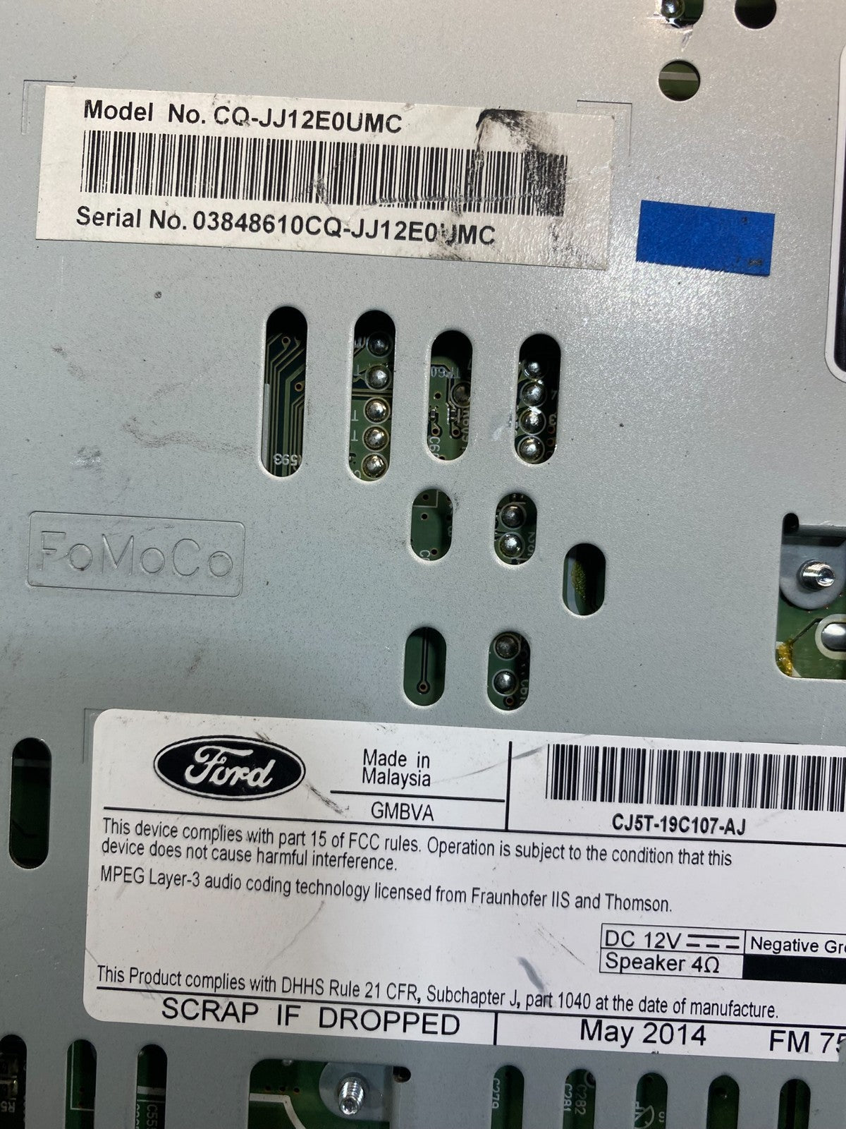 2013 2014 2015 Ford Escape Radio Receiver ID cj5t-19c107-aj AC6940 DG6