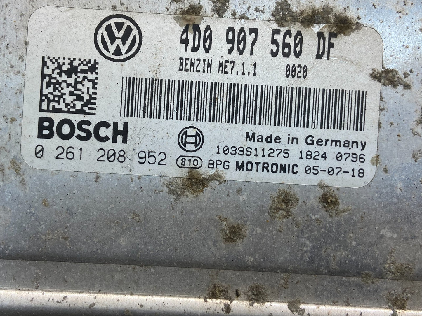 2006 2007 Volkswagen Touareg 4.2L ECM Engine Control Unit ECU AG1497 DG2