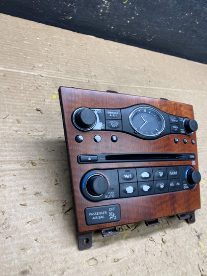 2007 to 2010 Infiniti G35 G37 Radio Player Climate Control Panel Bezel W9714 DG2
