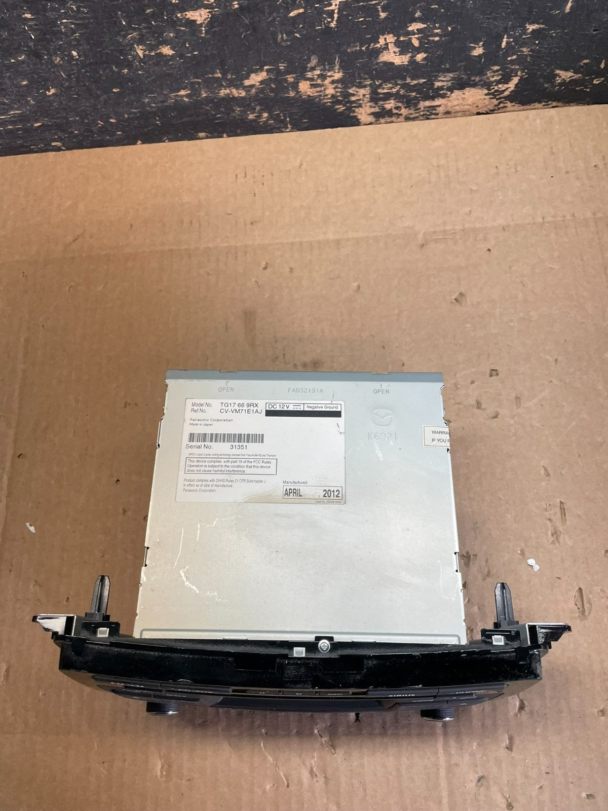 2011 2012 Mazda CX9 CX-9 Radio Stereo CD MP3 Player Screen Display AB3101 DG5