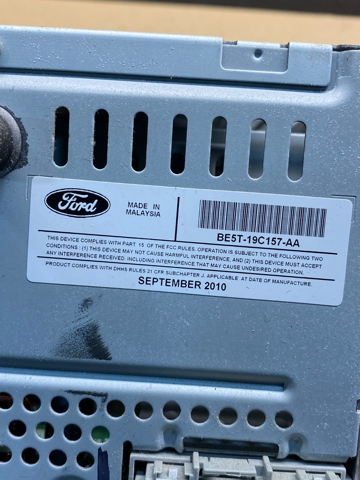 2010 2011 2012 Ford Fusion Radio Cd Receiver Mechanism be5t-19c157-aa AI7409 DG6