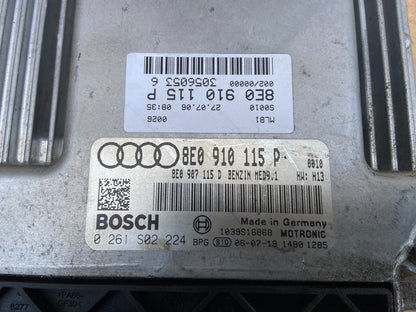 2006 2007 2008 Audi A4 2.0L Engine Computer Ecu Pcm Ecm 8e0910115p AD2877 DW2