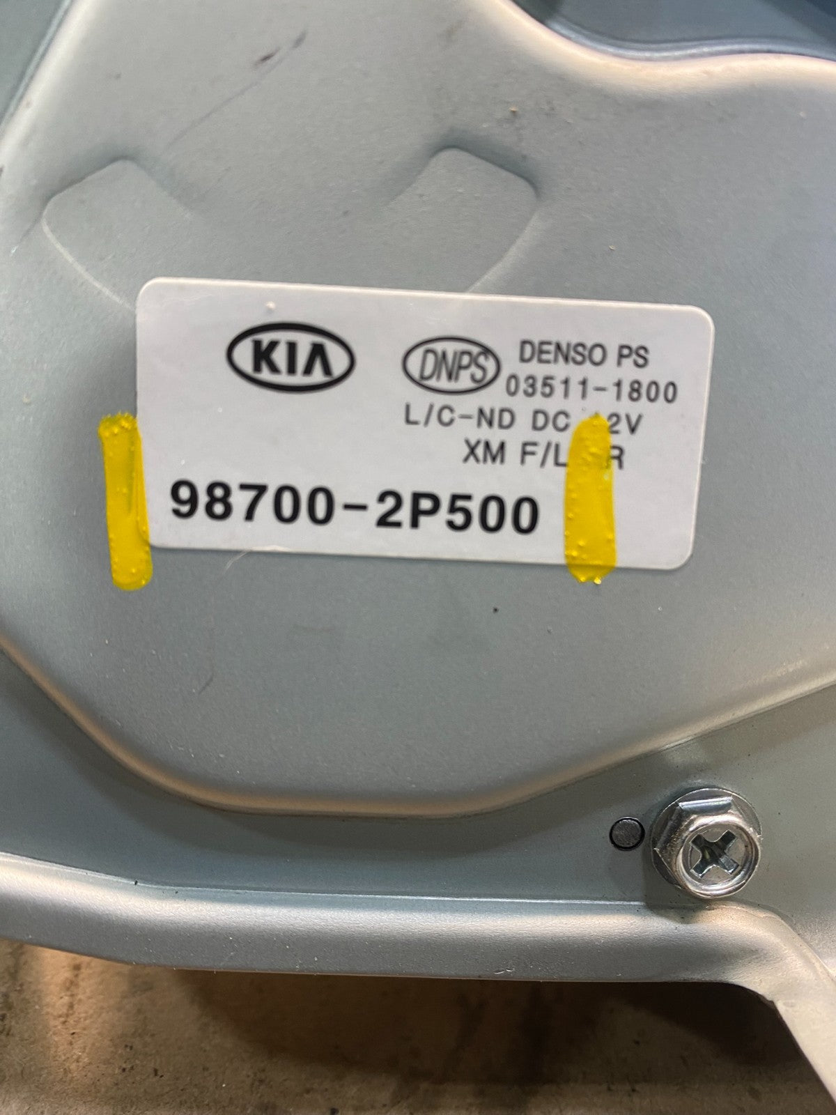 2014-2015 Kia Sorento Rear Glass Windshield Wiper Motor Z4864 DG6
