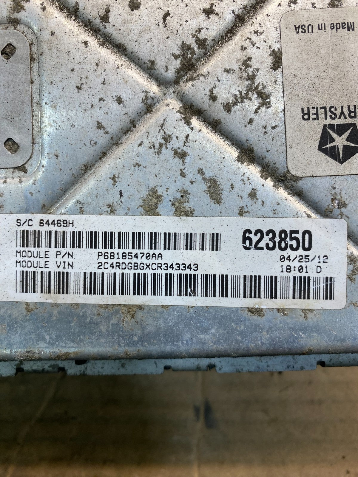 2012 Dodge Avenger Engine Computer Control ECM ECU OEM  aa5844 DG4