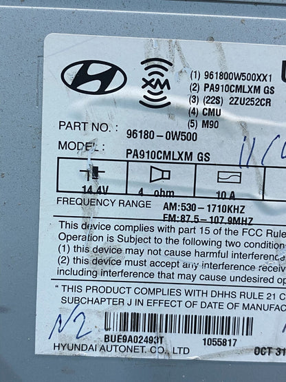 2010 to 2012 Hyundai Santa Fe AM/FM Radio CD Player AE7889 DG7
