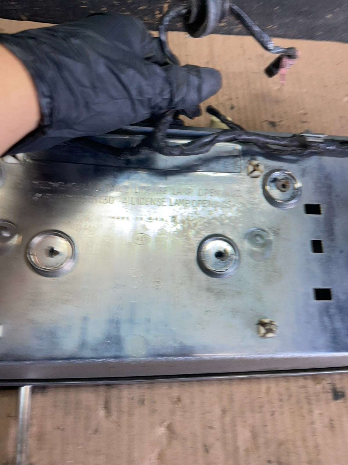 1992 to 2002 Cadillac Eldorado Rear License Plate Trim Panel OEM P8699 DG10