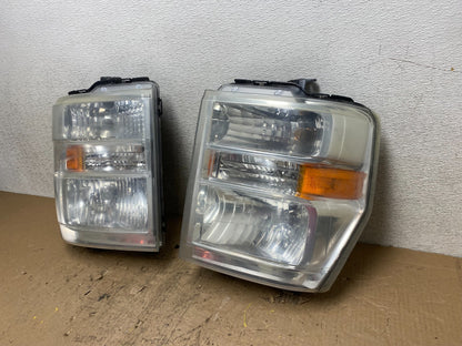 2008-2014 Ford Econoline E150 E250 E350 Left+Right Headlights Q8195 DW1