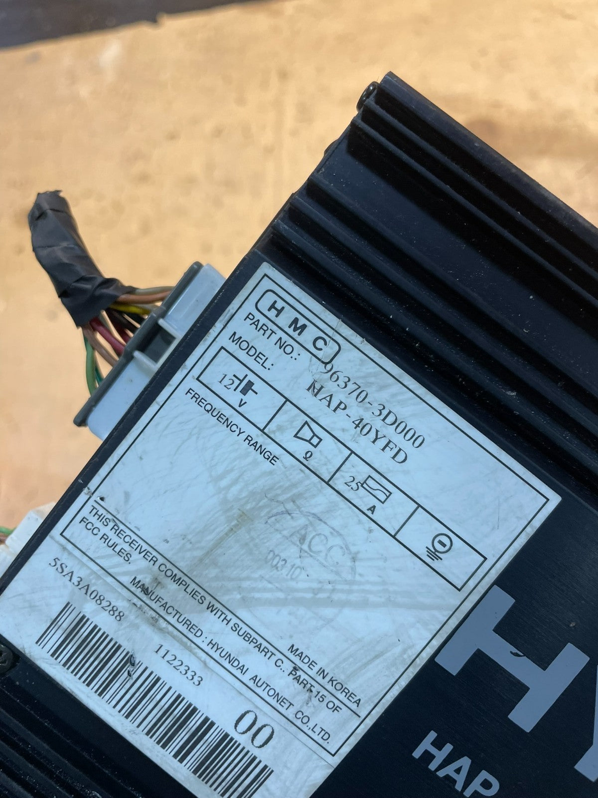 2003 2004 Hyundai Sonata Power Radio Audio Amplifier X0330 DG6