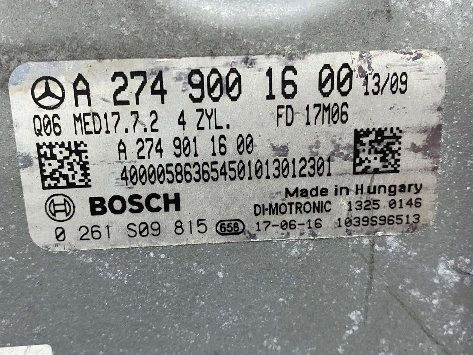 2015 to 2018 Mercedes C300 E350 Engine Computer Module ECM ECU AF8965 DG2