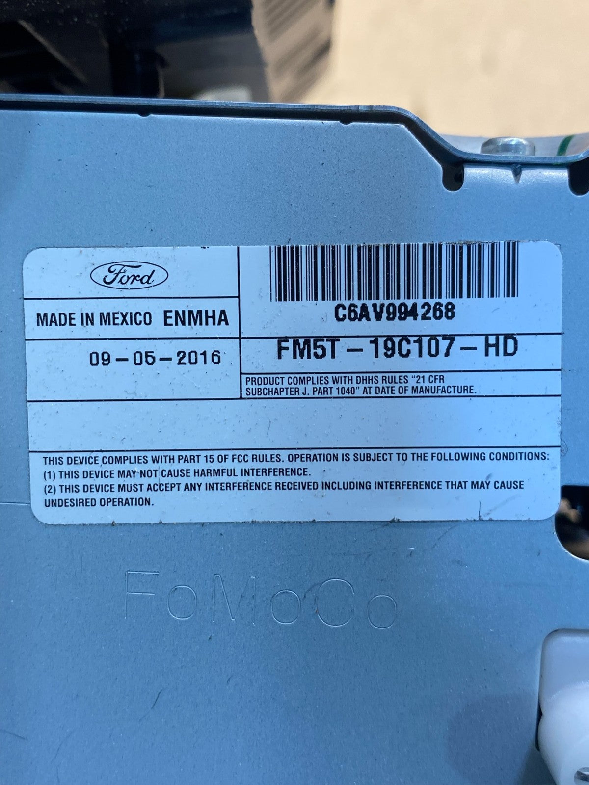 2015 to 2018 Ford Focus Fusion Radio Screen Receiver AM FM AG1899 DG5