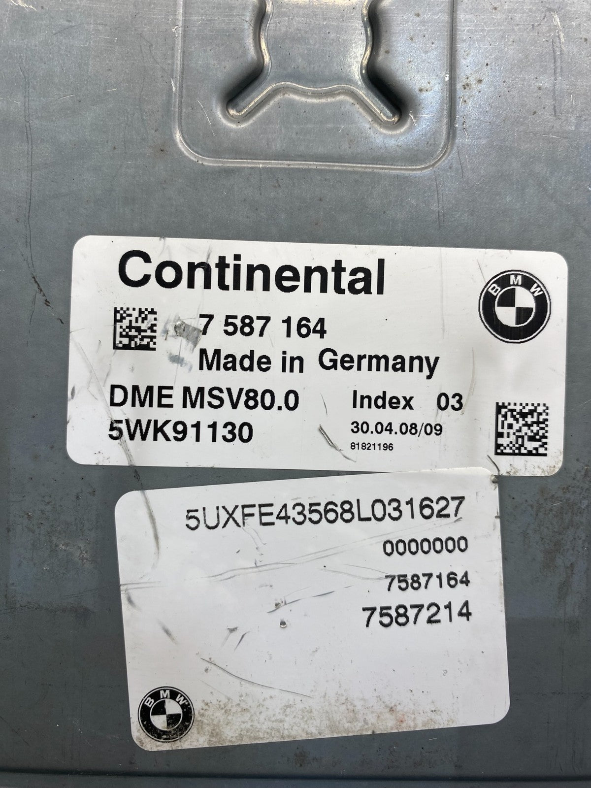 2007 - 2011 BMW 328i 528i E90 ECM ECU Engine Computer 7587164 AD3447 DG2