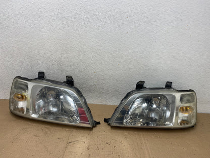 1997 to 2001 Honda CR-V Crv Left+Right Set Chrome Headlights Halogen AG5436 DW0