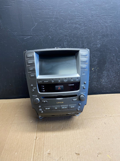 2006 to 2009 Lexus IS250 Screen Radio AM-FM CD Tuner Head Unit AD2160 DG0