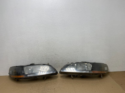 1998 to 2002 Honda Accord Black Left+Right Set Side Headlights AE9762 DW0