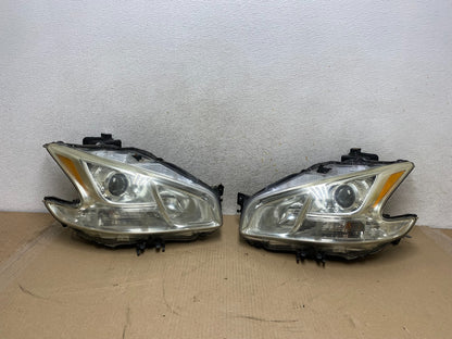 Halogen 2009 to 2014 Nissan Maxima Left+Right Set Side Headlights AH6714 DW0