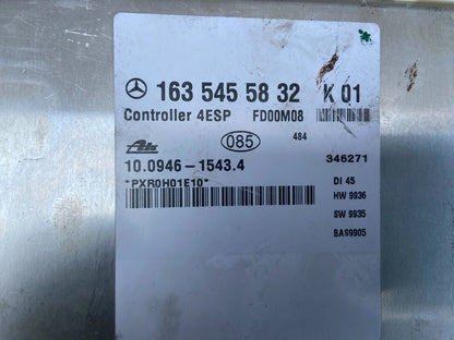 1998-2003 Mercedes W163 ML430 ML320 ABS Control Module 1635455832 AD2882 DG2