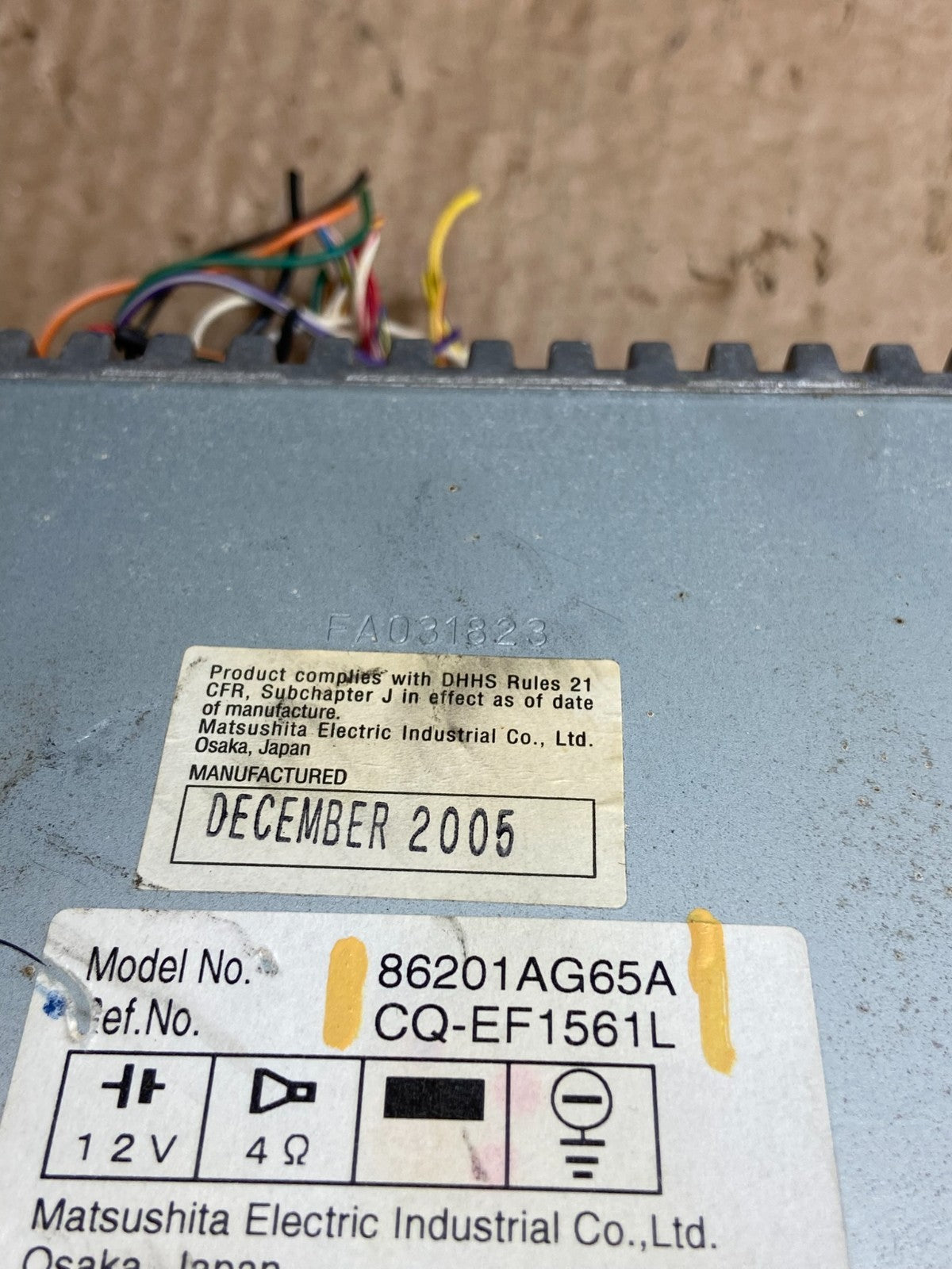 2005 to 2009 Subaru Legacy AM FM CD Radio Climate Control Player AF6396 DG6
