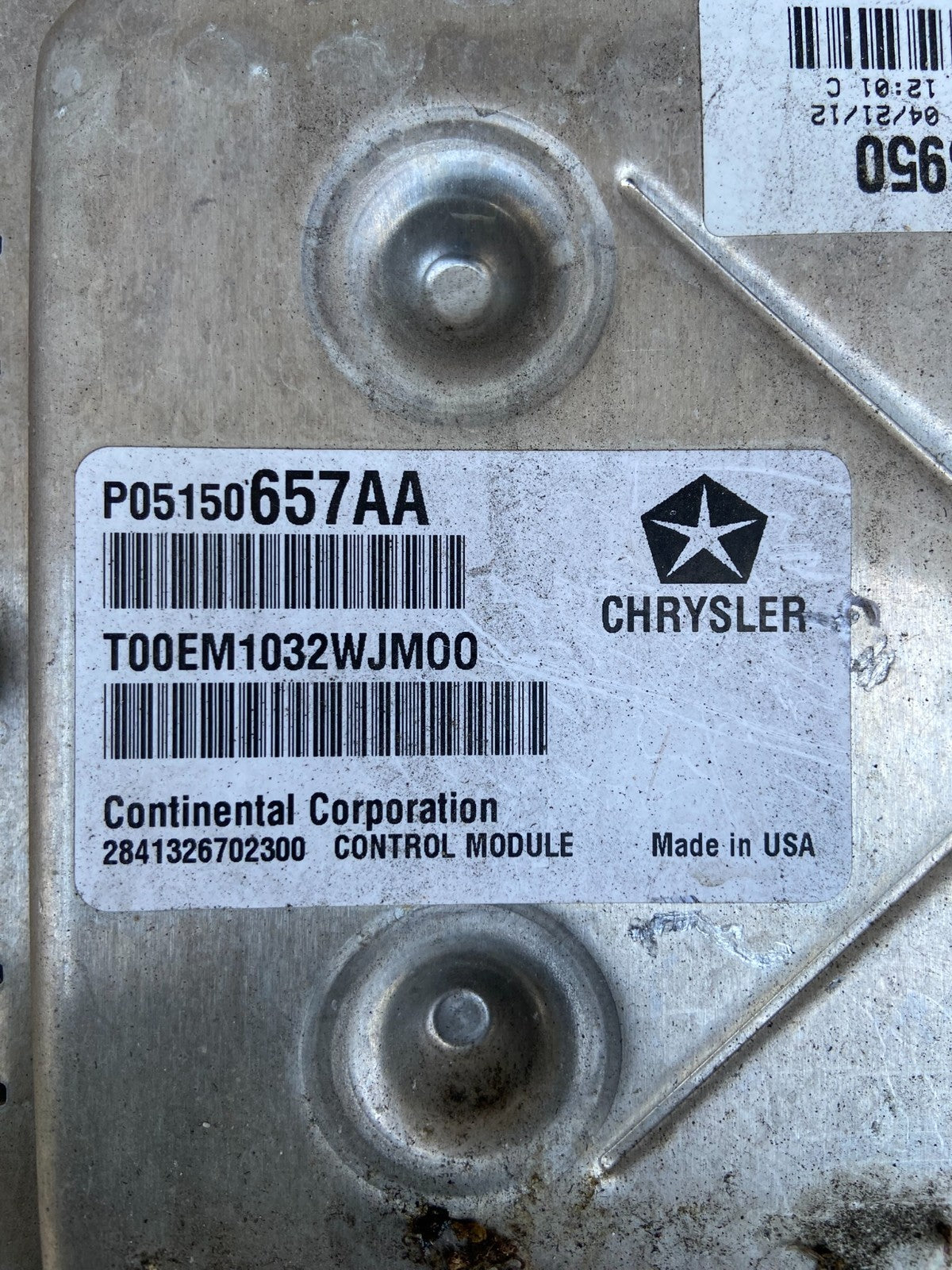 2012 Dodge Avenger Engine Computer Control ECM ECU AD2898 DW2