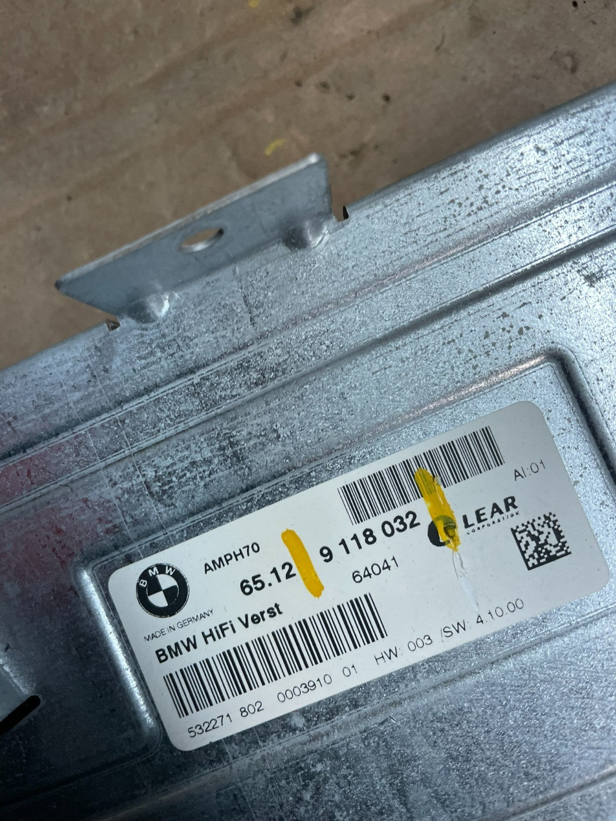 2007-2010 BMW X5 Top HiFi Lear Radio Audio Amplifier Amp OEM w2378 DG3