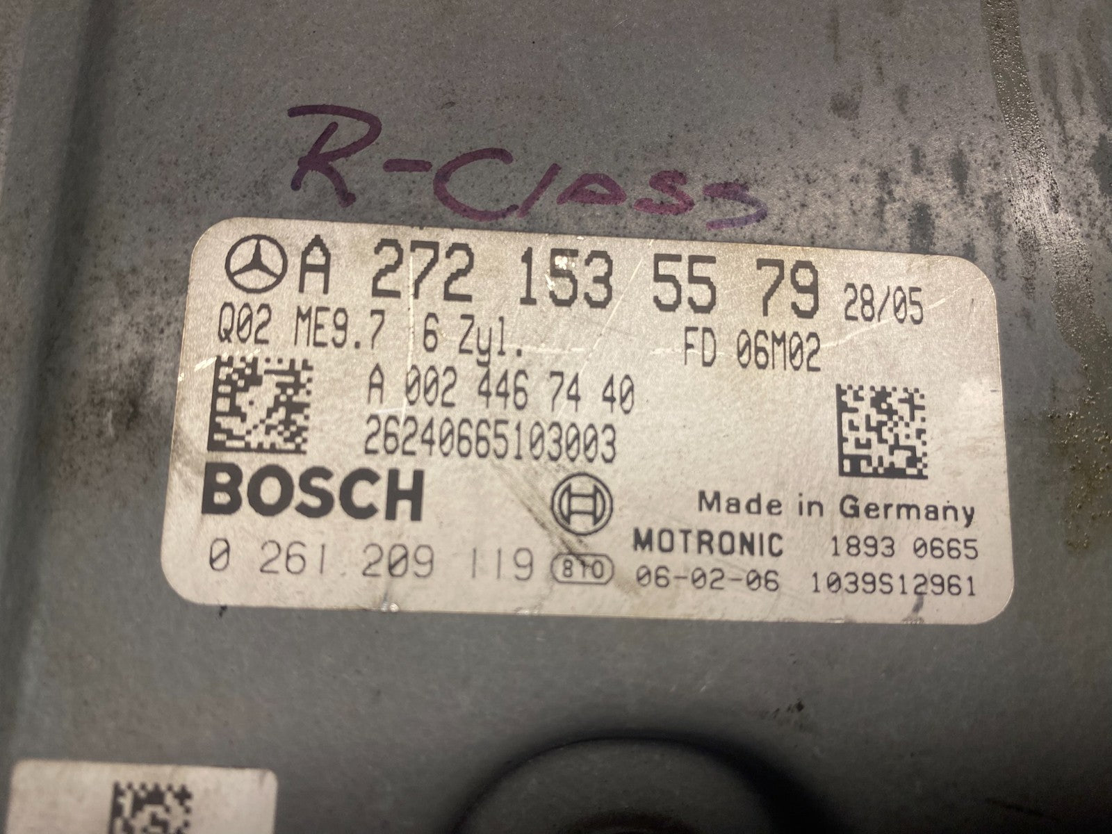 2006 to 2009 Mercedes 3.5L ECU E350 ML350 R350 Engine Computer Module ad1467 DG2