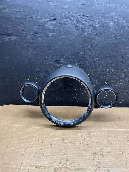 2007 to 2013 Mini Cooper Speedometer Cluster Gauge Bezel Trim Oem W9789 DG0