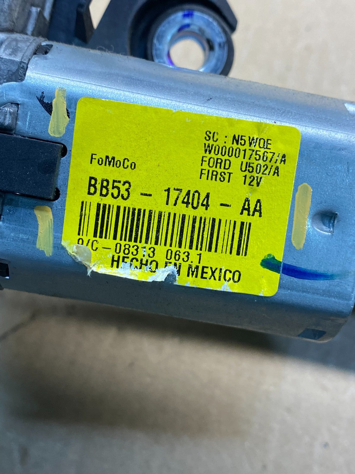 2013 to 2019 Ford Escape Rear Windshield Wiper Motor AG3537 MS6