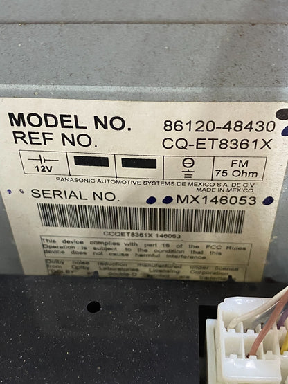 2004 to 2007 Toyota Highlander Climate Control Heater Radio Bezel AF0052 DG6