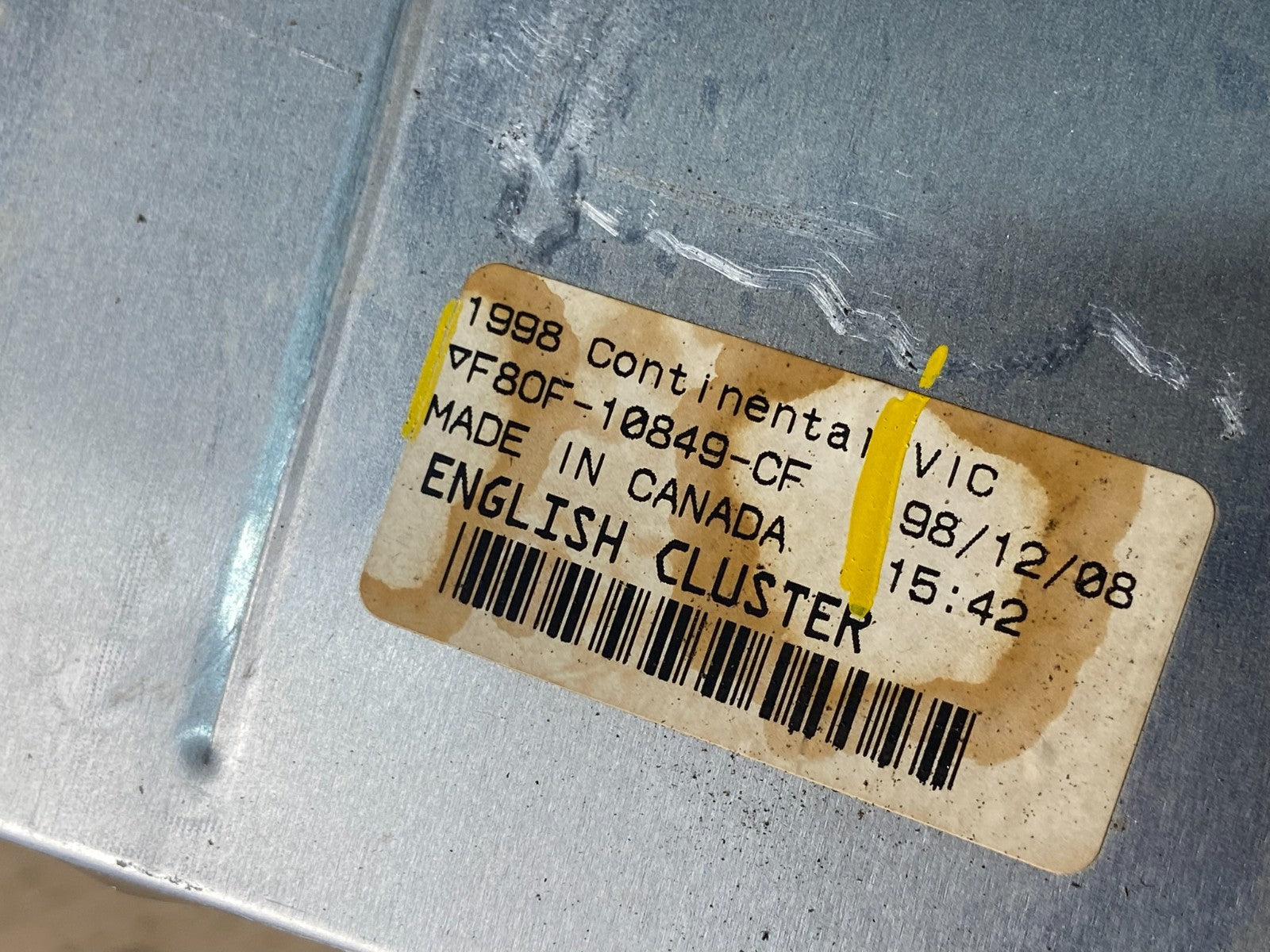 1998 2002 Lincoln Continental  Speedometer Gauge Cluster Q7173 DG7