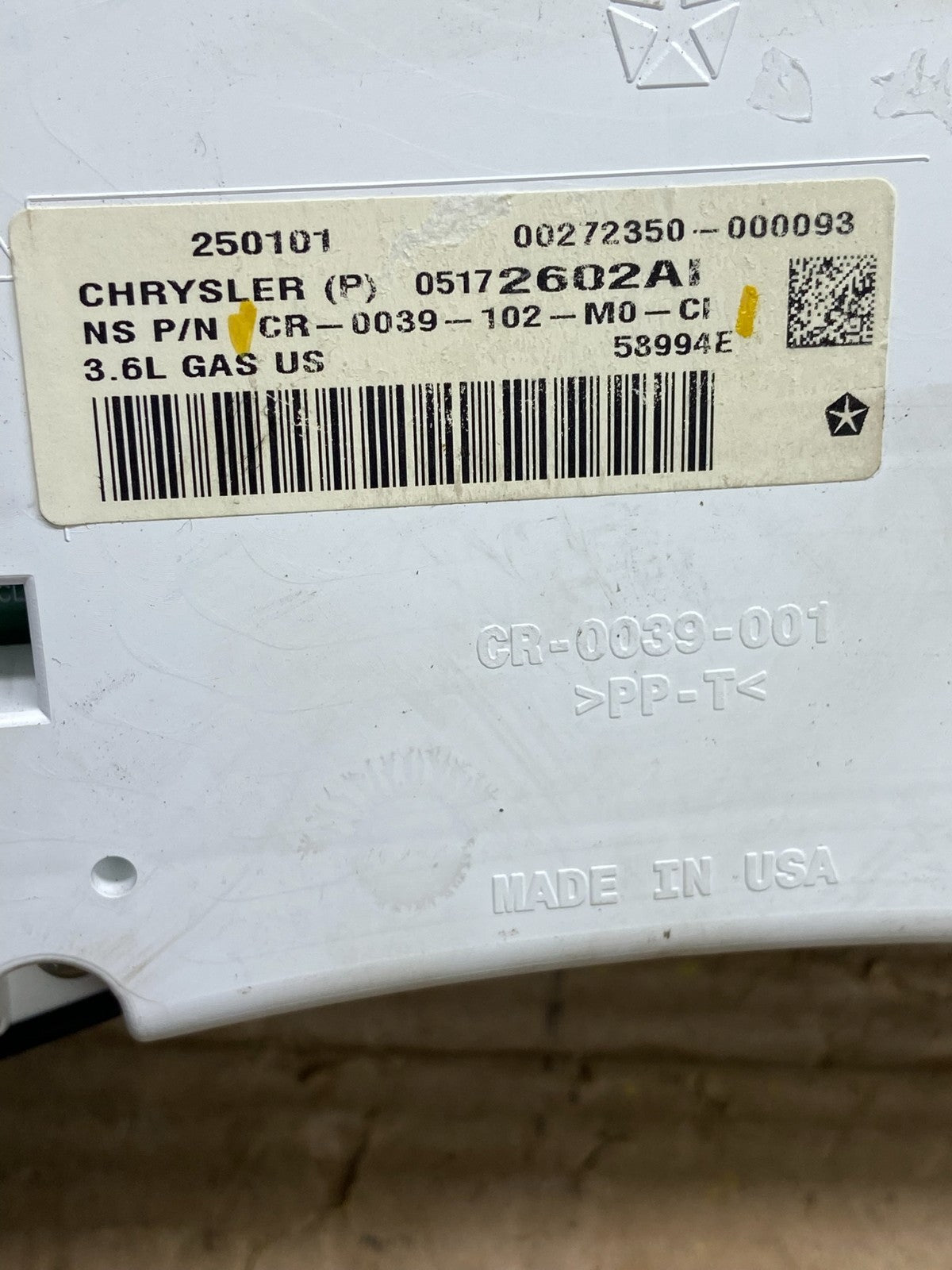 2011 Jeep Grand Cherokee 3.6L Speedometer Gauge Cluster OEM W3010 DG7