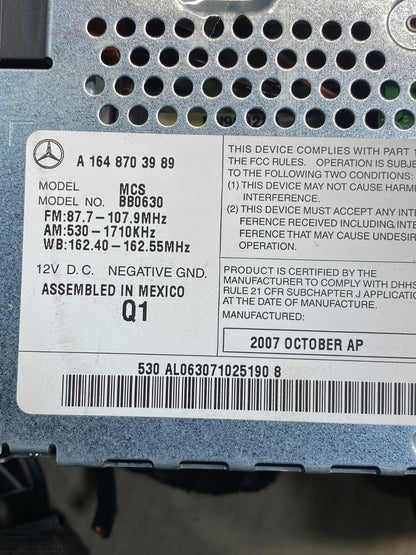 2006 2007 2008 Mercedes ML350 GL450 Radio Navigation Screen Display AI7237 DG6